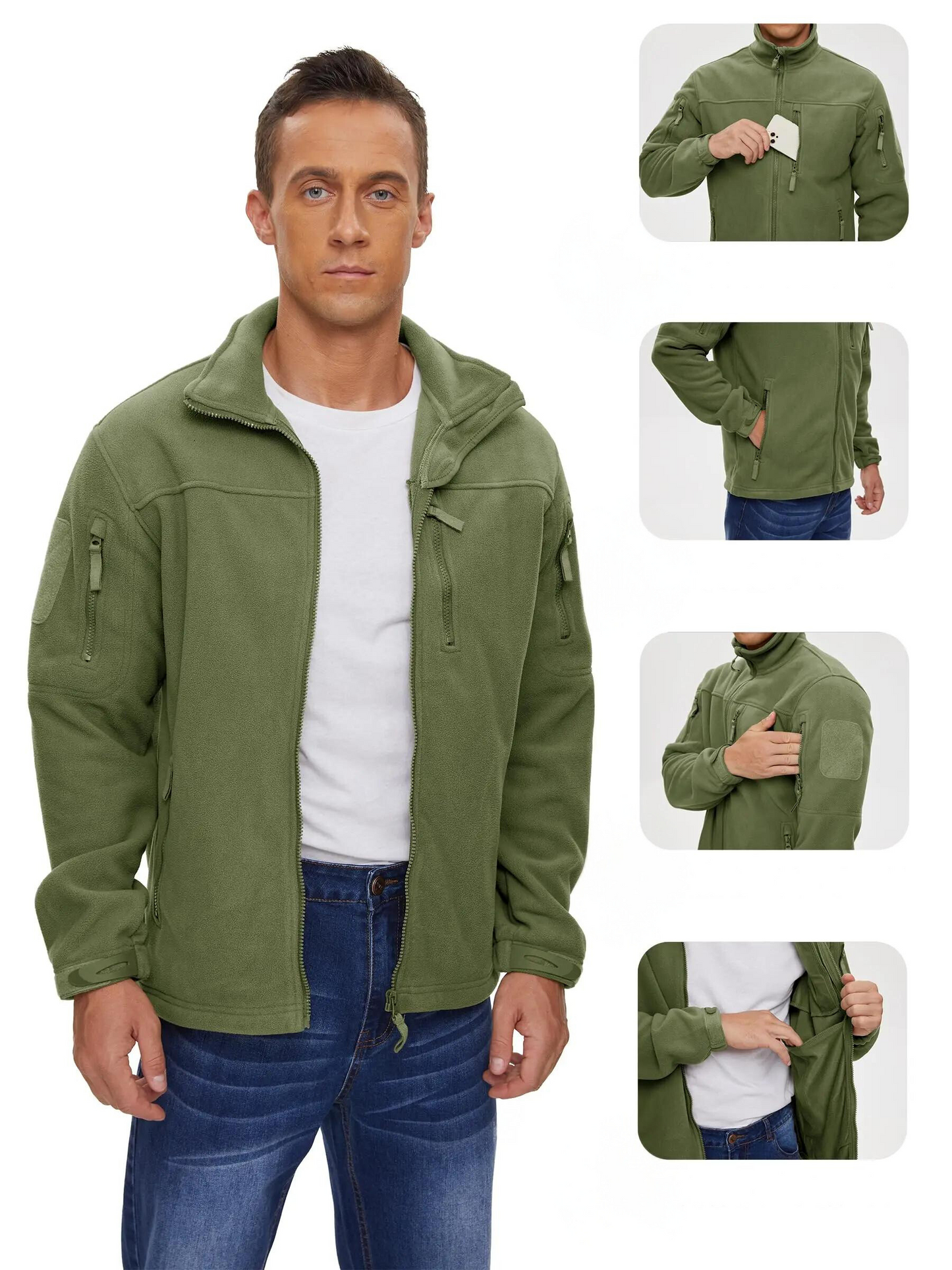 Men's full-zip fleece jacket