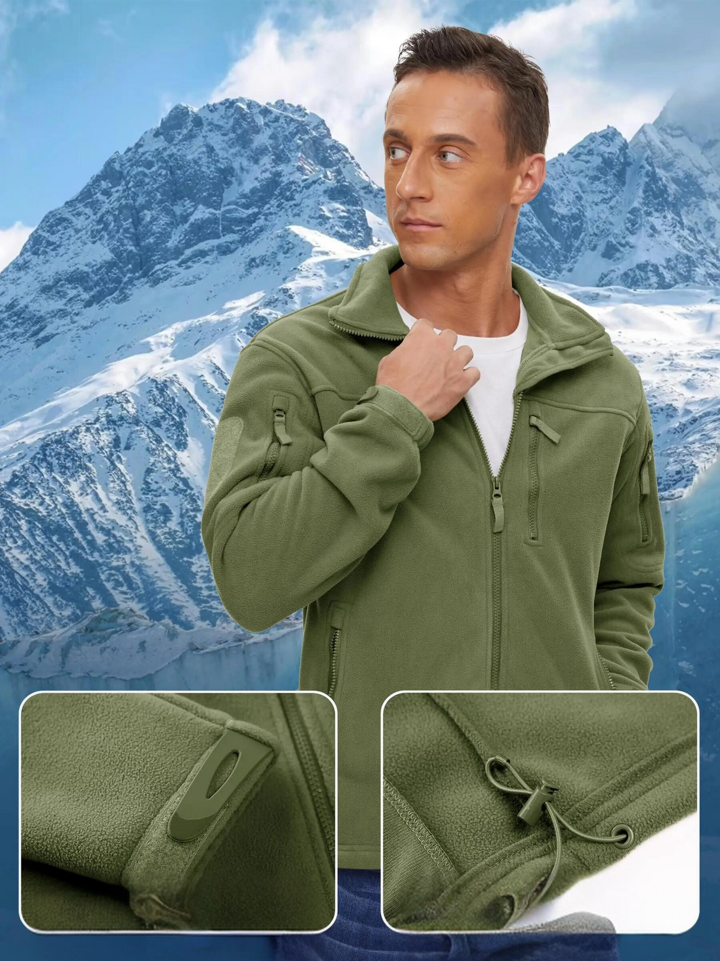 Men's full-zip fleece jacket