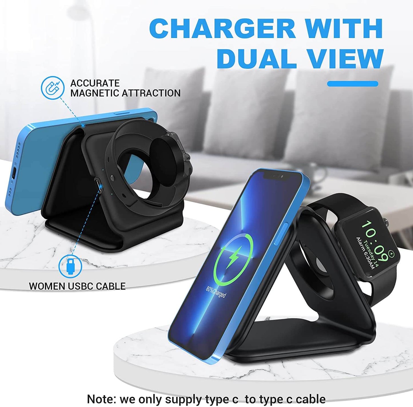 Opvouwbare Magnetische Draadloze Lader