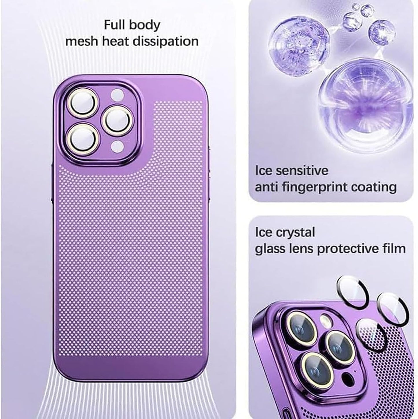 iPhone Case Black Elegant Galvanised Heat Dissipation 0.4 mm