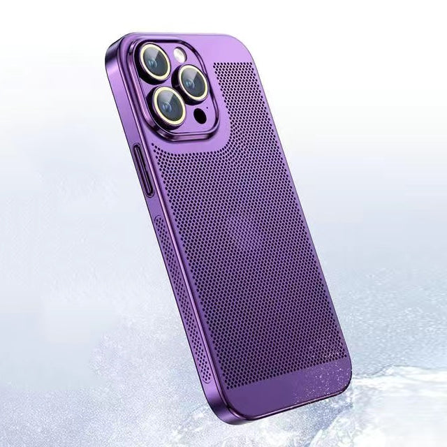 iPhone Case Black Elegant Galvanised Heat Dissipation 0.4 mm
