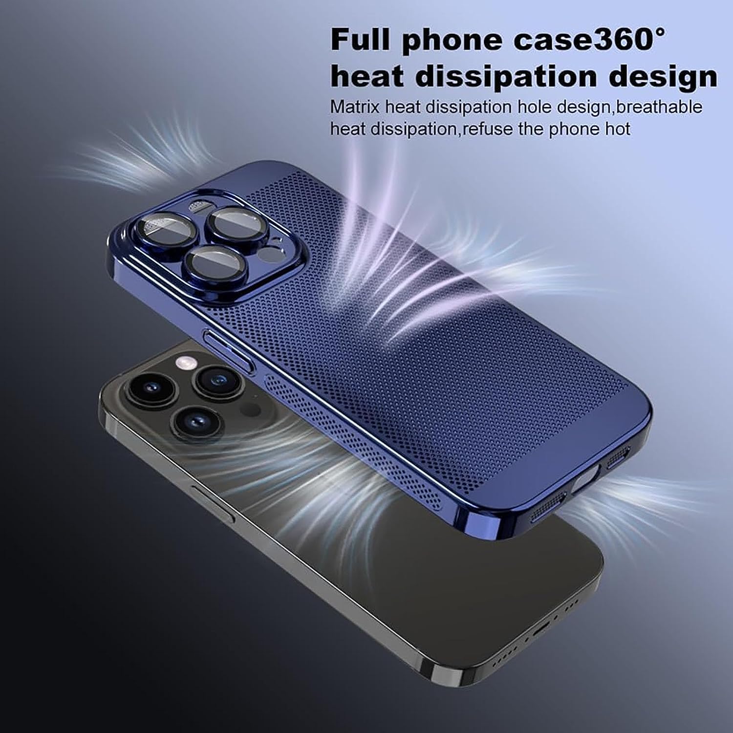 iPhone Case Black Elegant Galvanised Heat Dissipation 0.4 mm