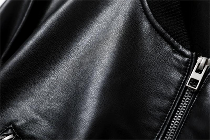Women's zip-up motorbike jacket
