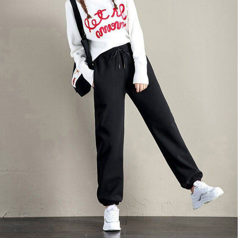 Women's thick fleece-lined trousers