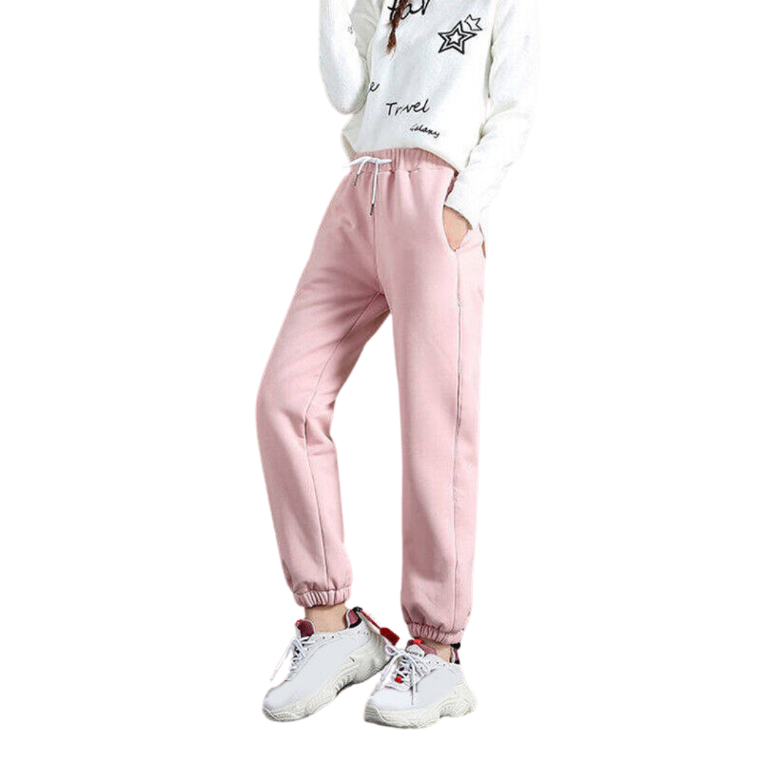 Women's thick fleece-lined trousers
