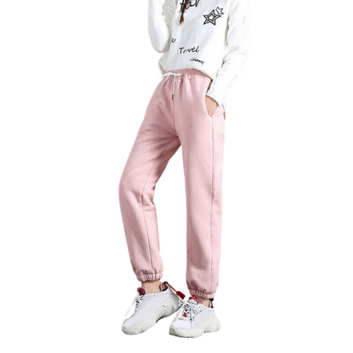 Women's thick fleece-lined trousers