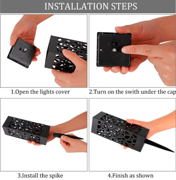 Solar-powered Vintage Garden Lamp