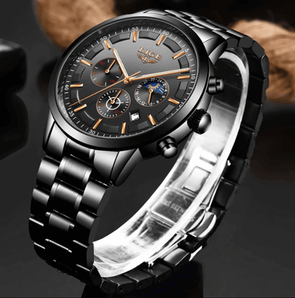 Military Black Steel Watch