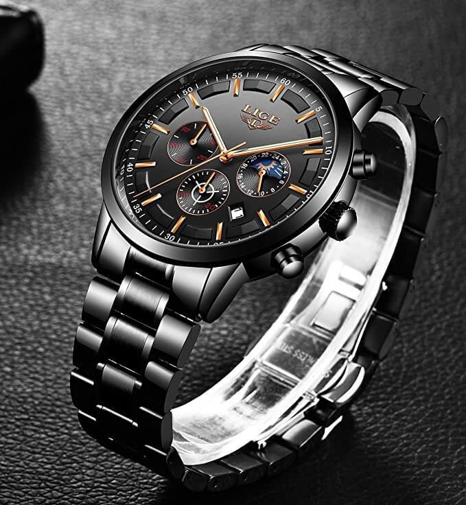 Military Black Steel Watch