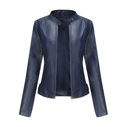 Leather Style Women's Motorcycle Jacket
