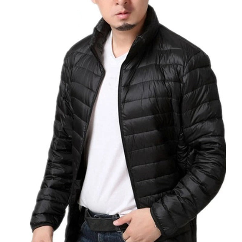 Ultralight white duck down jacket for men