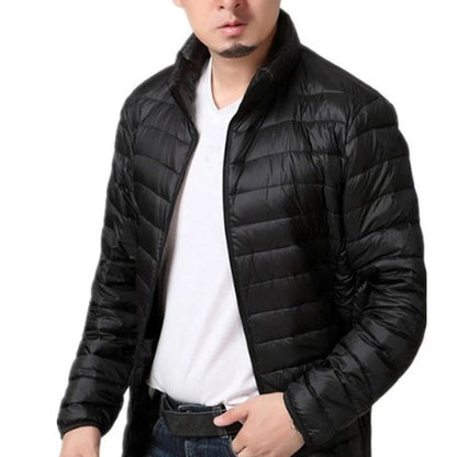 Ultralight white duck down jacket for men