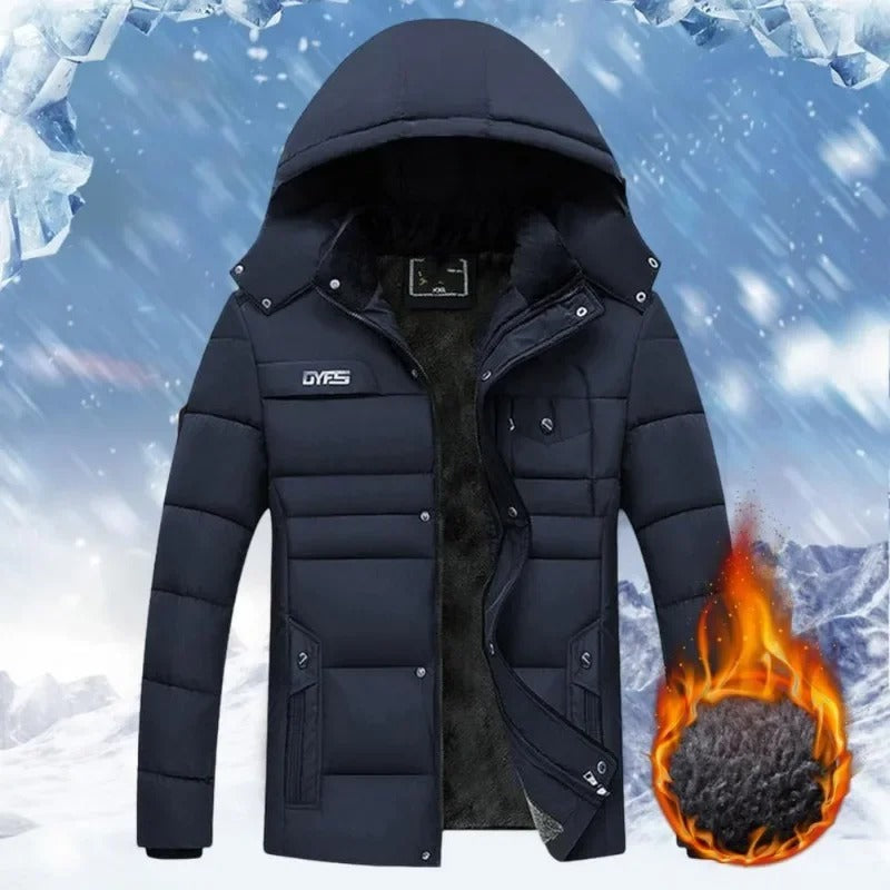 Men's thermal hooded winter jacket