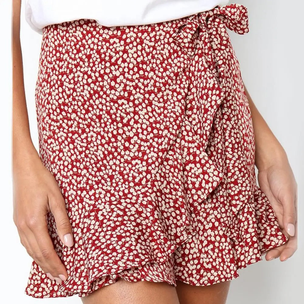 Women's Waist Bow Skater Skirt