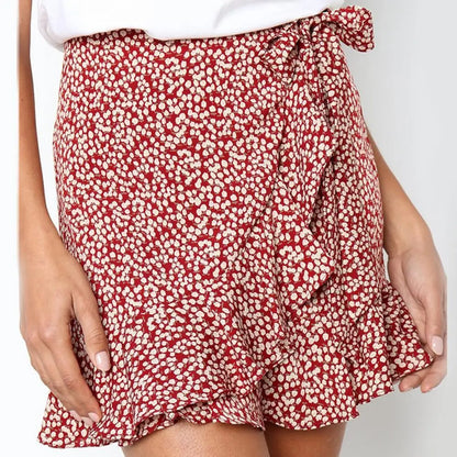 Women's Waist Bow Skater Skirt