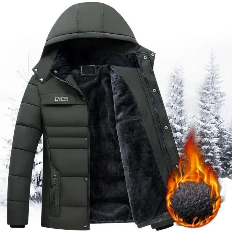 Men's thermal hooded winter jacket