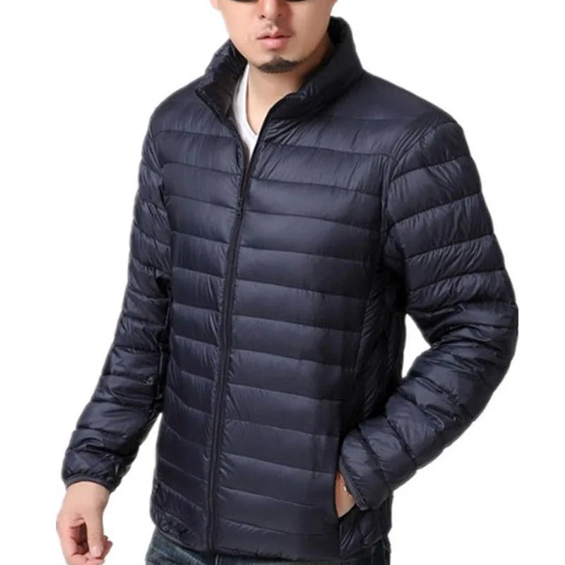 Ultralight white duck down jacket for men