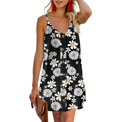 Sunflower dress with V-neck