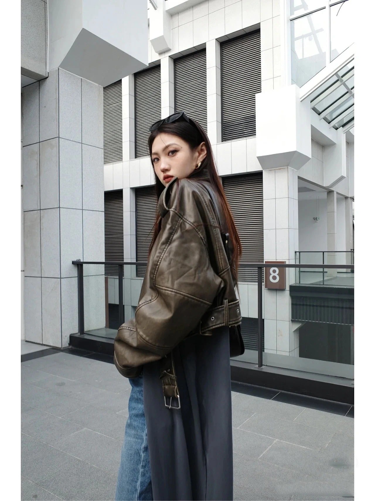 Vintage Leather Style Women's Jacket