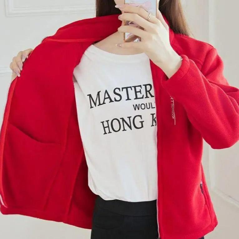 Winter warm fleece jacket for ladies