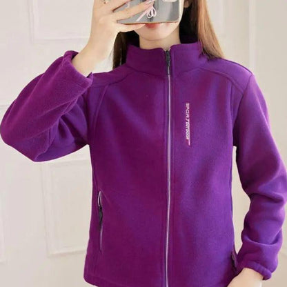 Winter warm fleece jacket for ladies