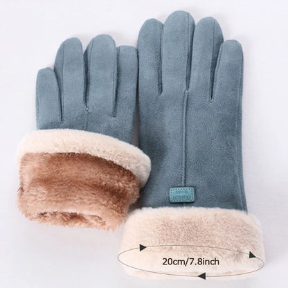 Fur Warm Full Finger Mittens