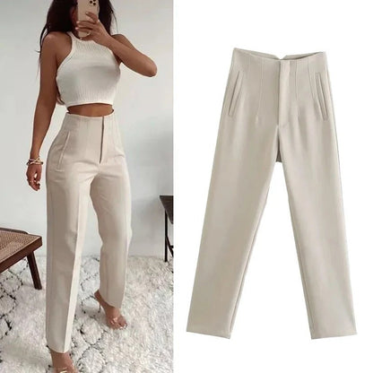 Women's high-waisted trousers