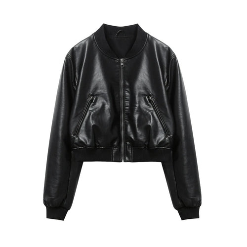 Women's zip-up motorbike jacket
