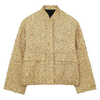 Women's Gold sequin jacket