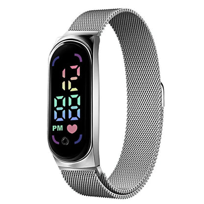 Women's Magnetic Strap LED Watch