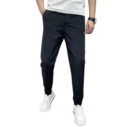 Multi-pocket skinny men's trousers