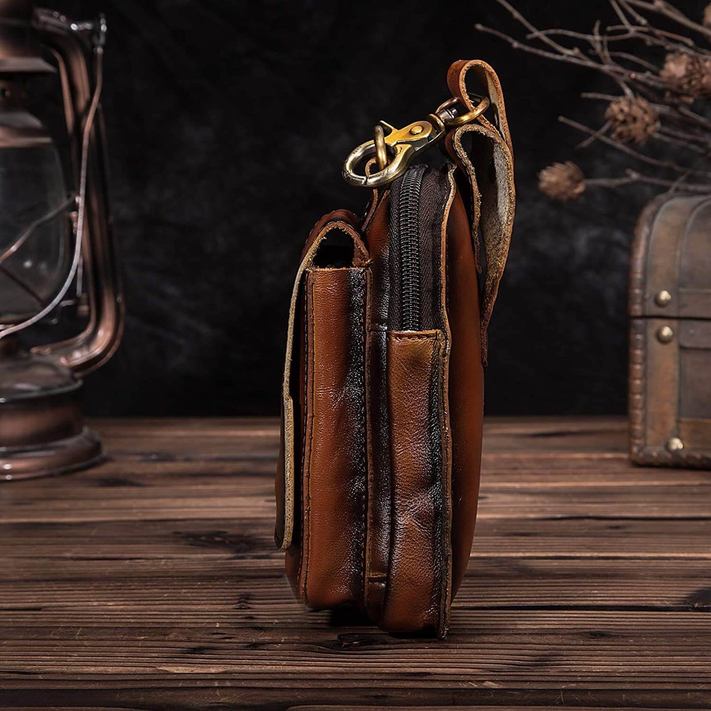 Leather Style Men's Waist Bag