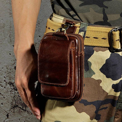 Leather Style Men's Waist Bag