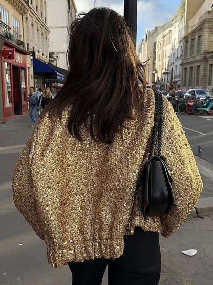 Women's Gold sequin jacket