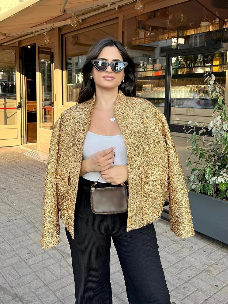 Women's Gold sequin jacket