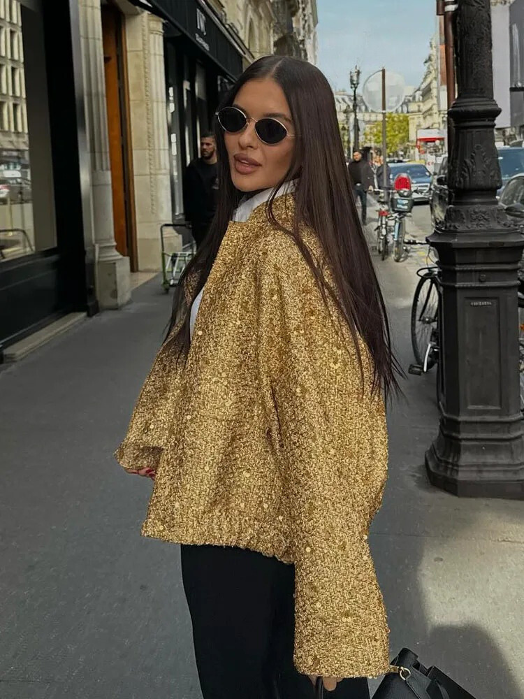 Women's Gold sequin jacket