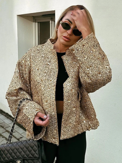 Women's Gold sequin jacket