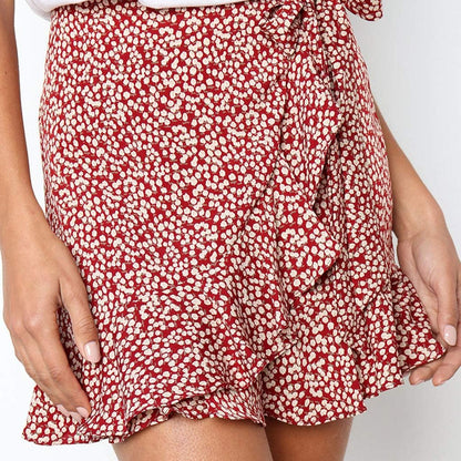 Women's Waist Bow Skater Skirt
