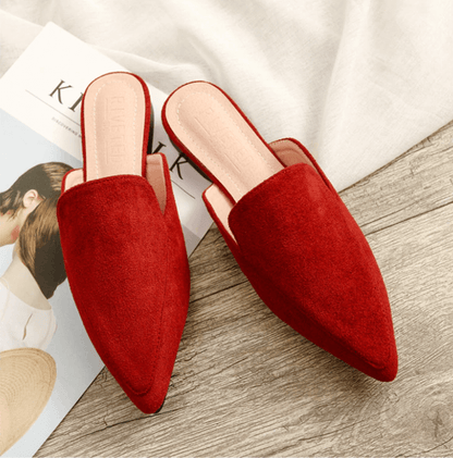 Women's tulle in pointed imitation suede