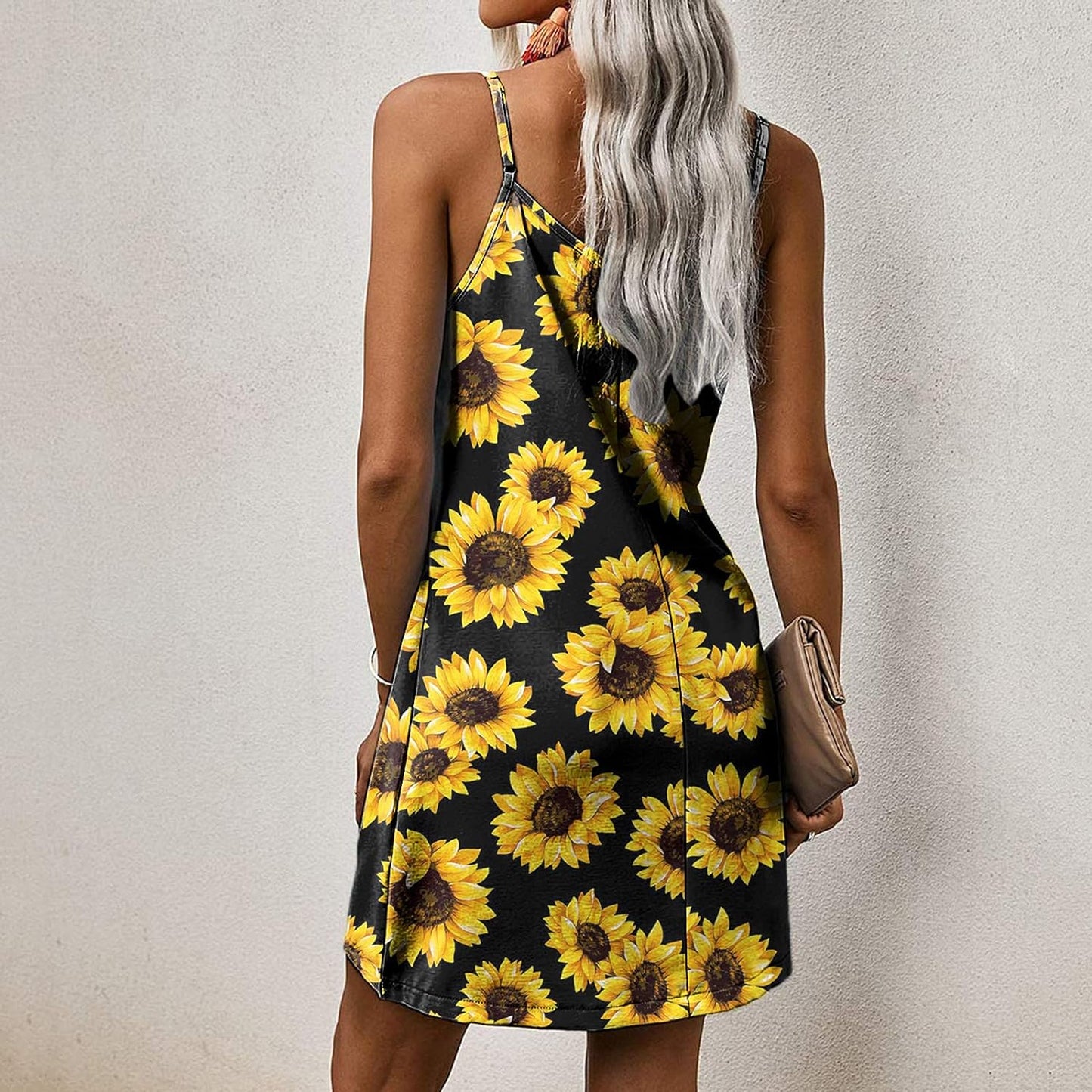 Sunflower dress with V-neck