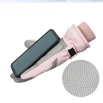 Waterproof thermal snow gloves for women