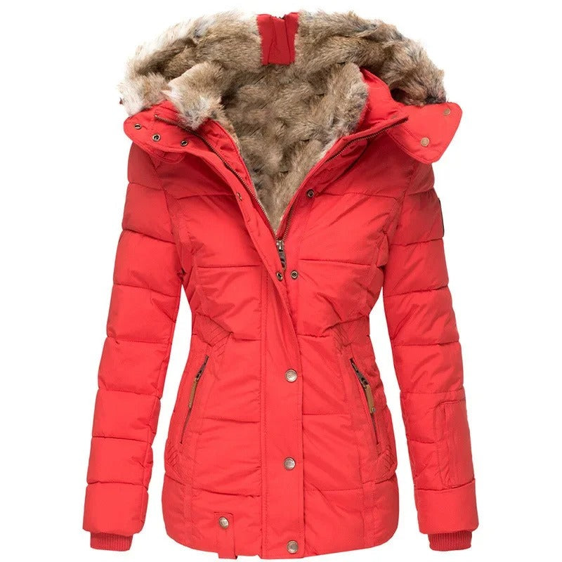 Warm cotton quilted women's jacket