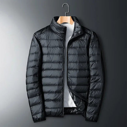 Ultralight white duck down jacket for men