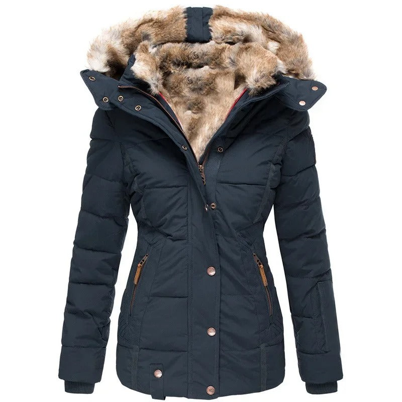 Warm cotton quilted women's jacket