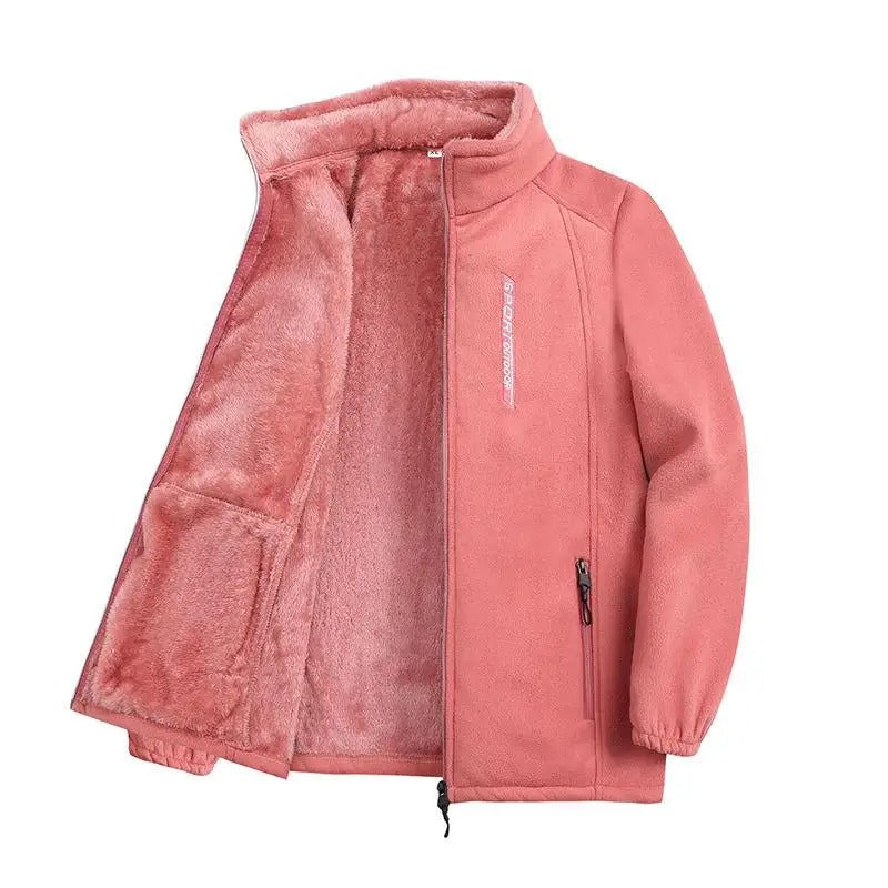 Winter warm fleece jacket for ladies