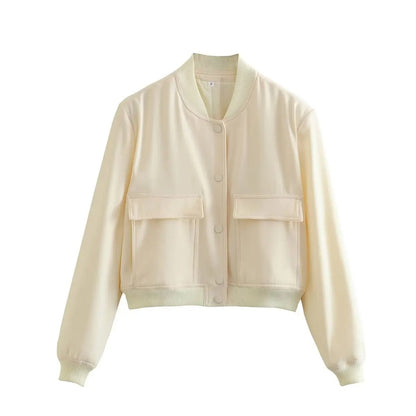 Varsity bomber jacket for women