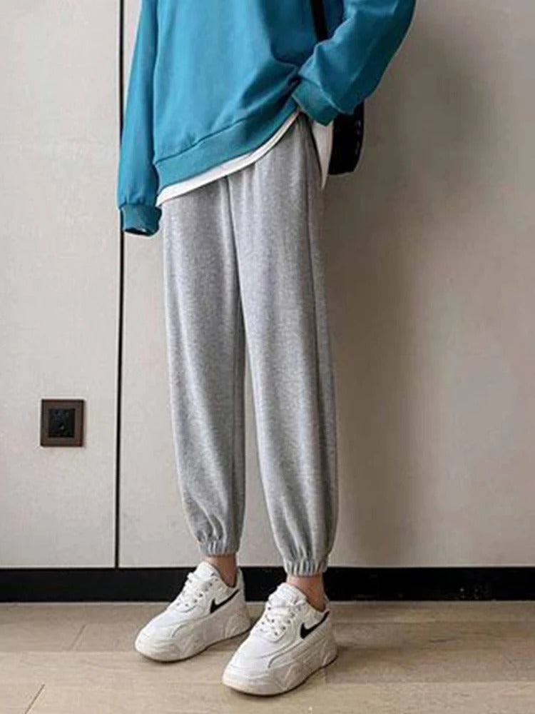 Women's thick fleece-lined trousers