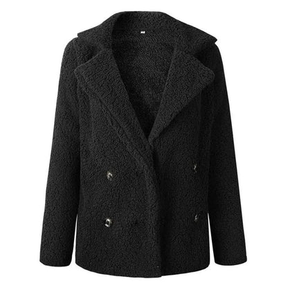 Teddy Coat with two rows of buttons for women
