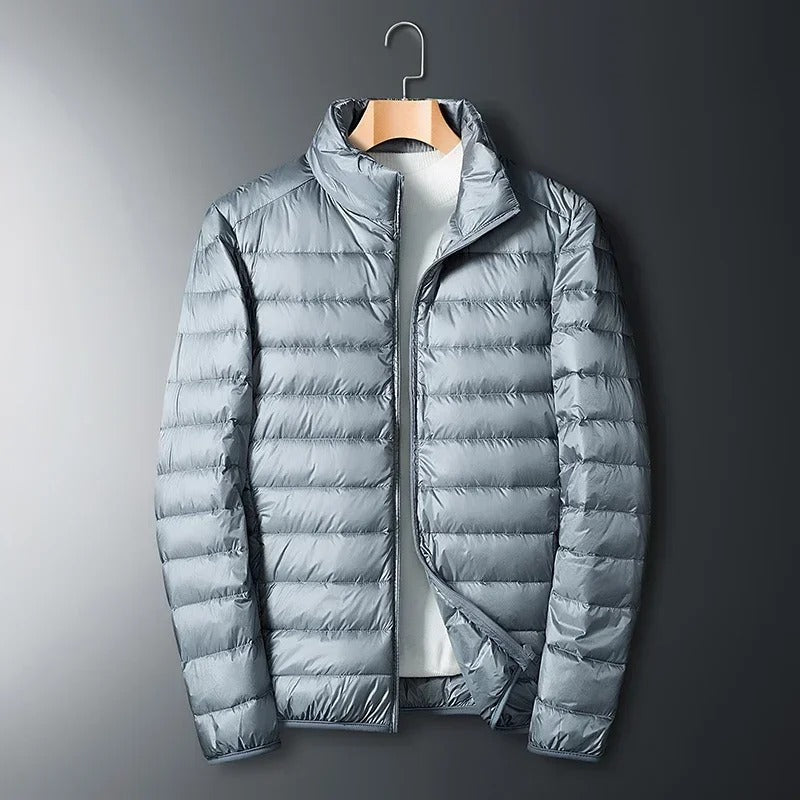 Ultralight white duck down jacket for men