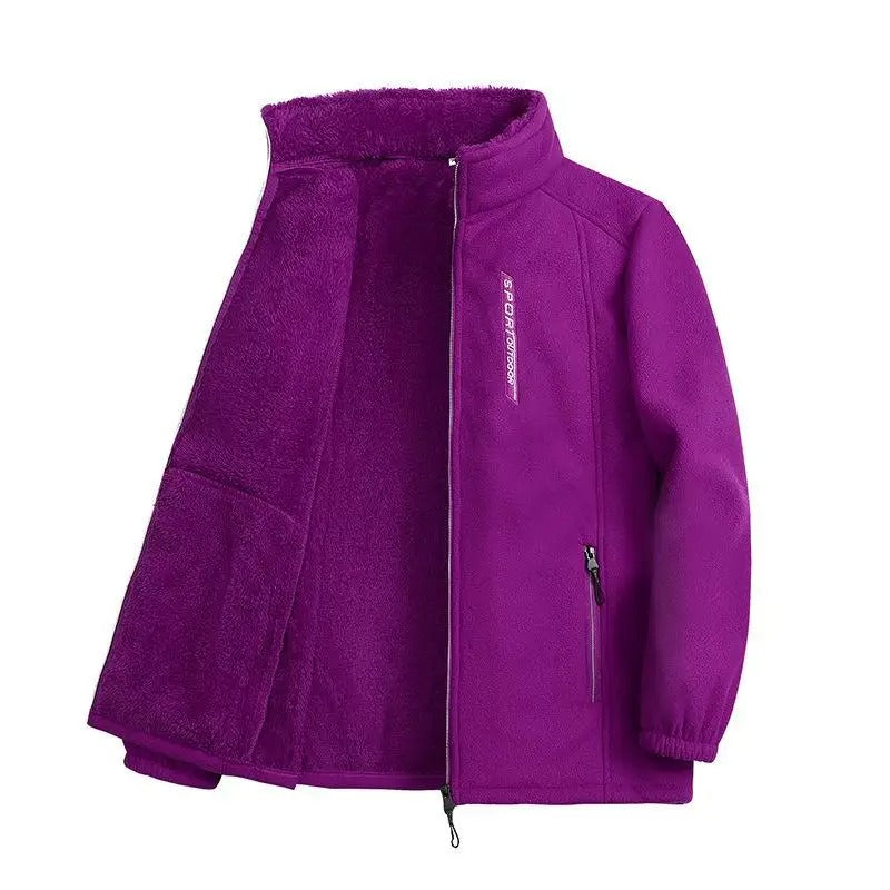 Winter warm fleece jacket for ladies